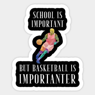 School is important but baseball is importanter Sticker